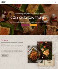 Thiết Kế Web bán cơm cháy, đồ ăn vặt Tại Web Biên Hòa